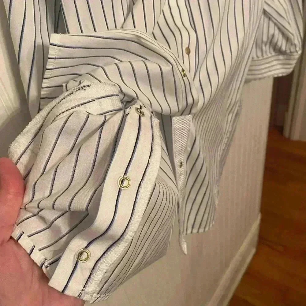 Carlisle Collection Striped Button Up Blouse - image 8